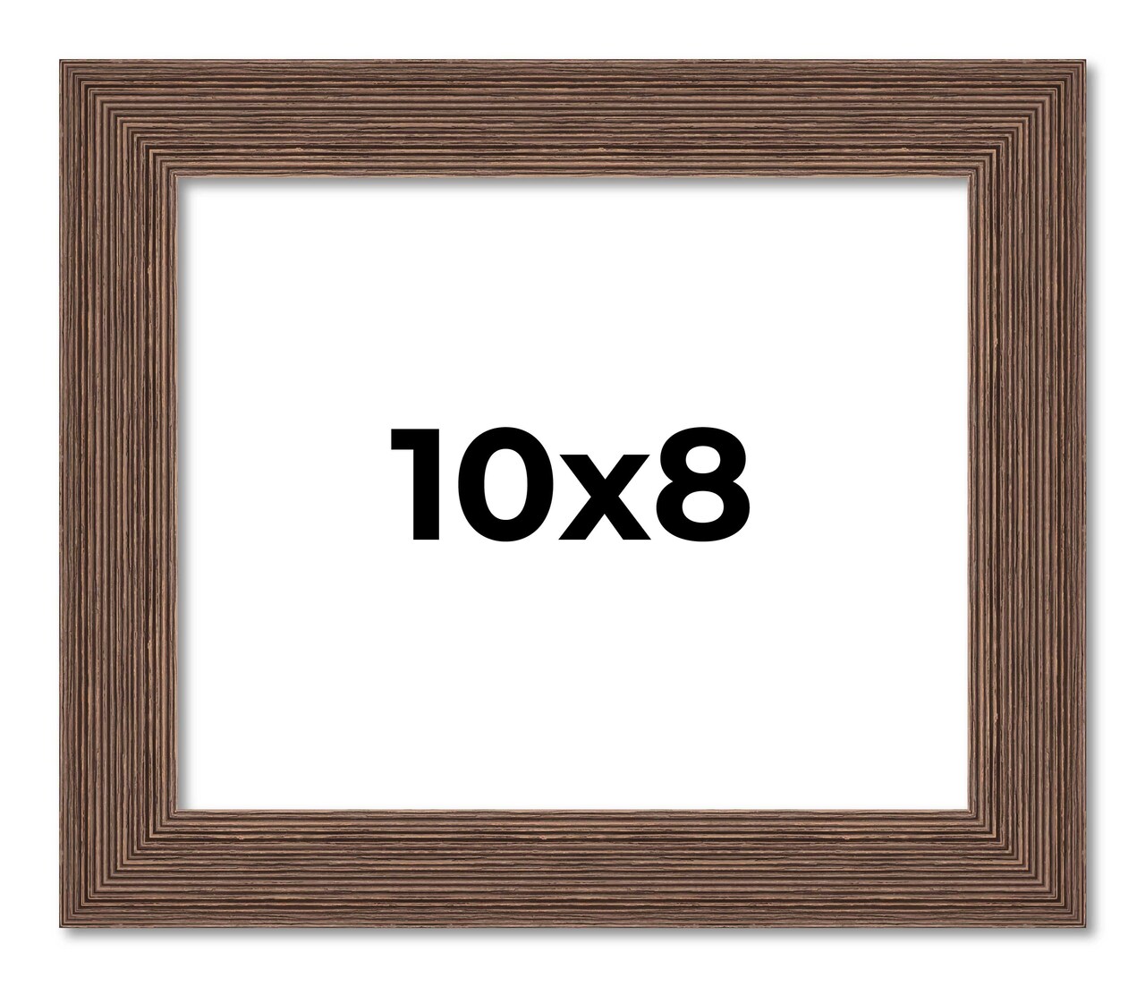 10x8 Wide Barnwood Picture Frame with UV-Resistant Acrylic & Acid Free Backing, Available in 6 Paint Finishes - Grey, Brown, White, and Black